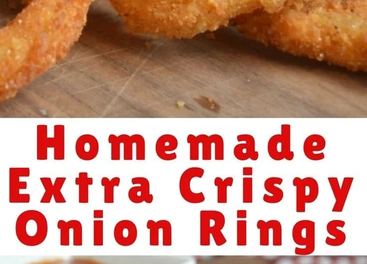 Crispy golden onion rings, freshly fried and served hot for a tasty snack.