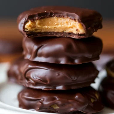 Healthy no bake chocolate peanut butter filled candies recipe