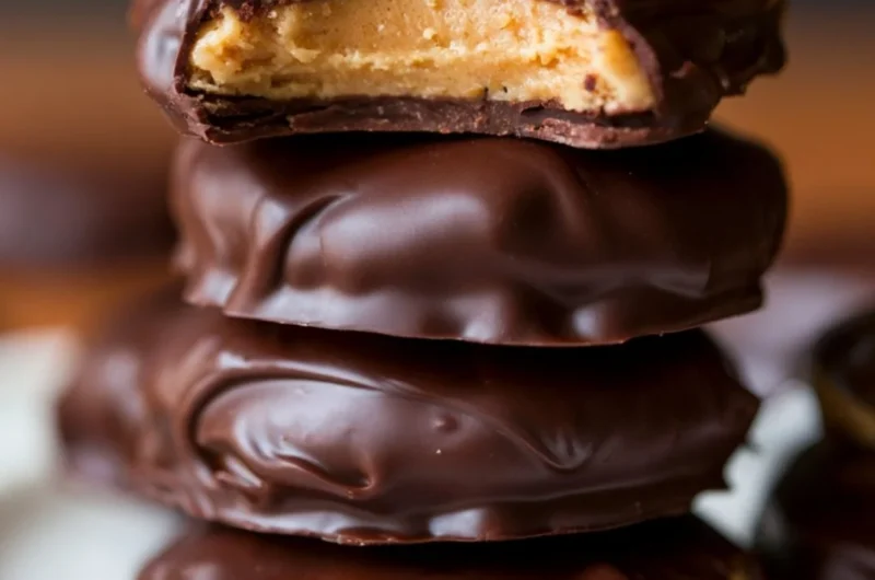 Healthy no bake chocolate peanut butter filled candies recipe