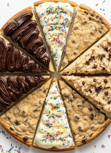 Delicious cookie cake for a crowd, perfect for celebrations and gatherings.