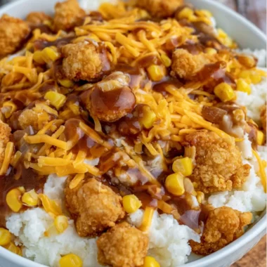 Delicious homemade Copycat KFC Bowls served in a bowl