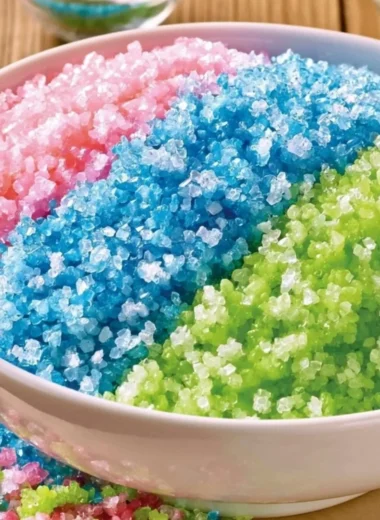 Delicious homemade Pop Rocks candy popping on the surface.