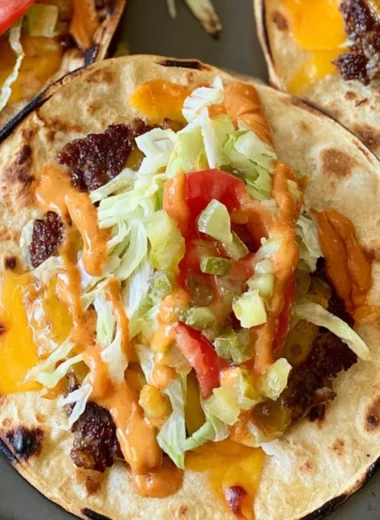 Delicious smash burger tacos served on a plate