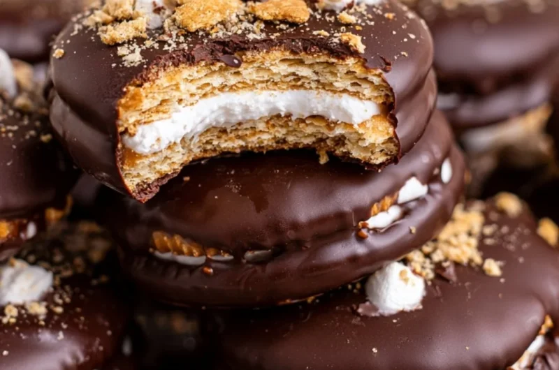 Delicious S'mores Cracker Cookies made with graham crackers, chocolate, and marshmallows