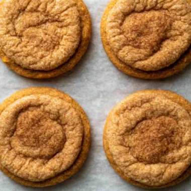 Chewy pumpkin cookies on a plate, a perfect cozy fall treat.