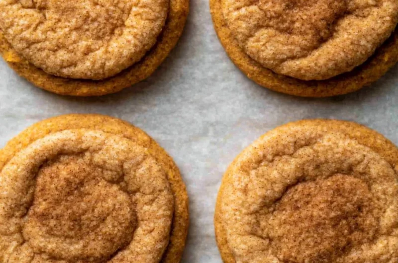 Chewy pumpkin cookies on a plate, a perfect cozy fall treat.