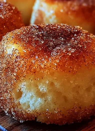 Indulgent cinnamon sugar biscuit bites on a plate
