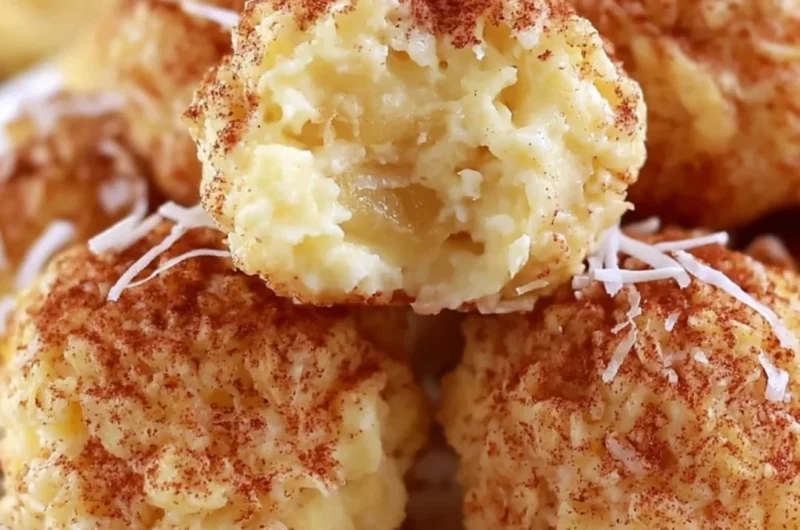A bowl of Cinnamon Apple Cottage Cheese Bites topped with cinnamon and apple slices.