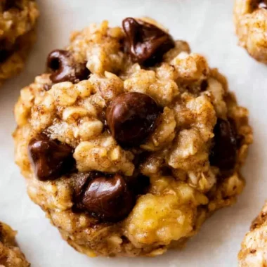 Cozy homemade banana oatmeal cookies on a plate with a warm ambiance