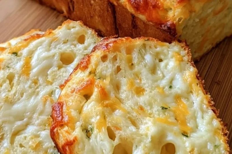 Freshly baked cozy cheese bread with gooey melted cheese